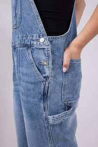 KanCan Youth Cordelia Relaxed Denim Overalls for Girls