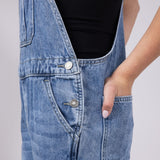 KanCan Youth Cordelia Relaxed Denim Overalls for Girls