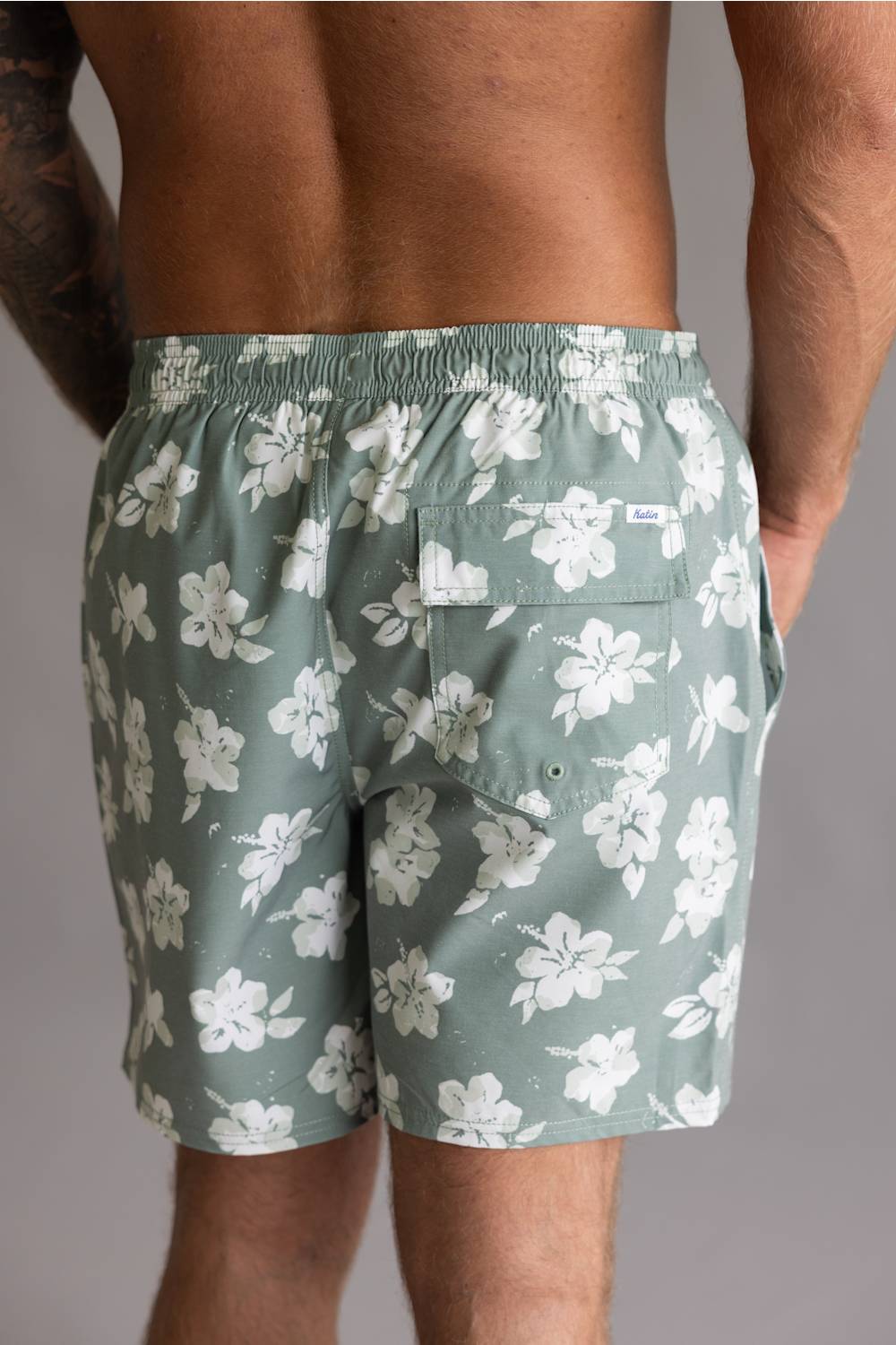 Katin Stamps Volley Swim Shorts for Men in Sage