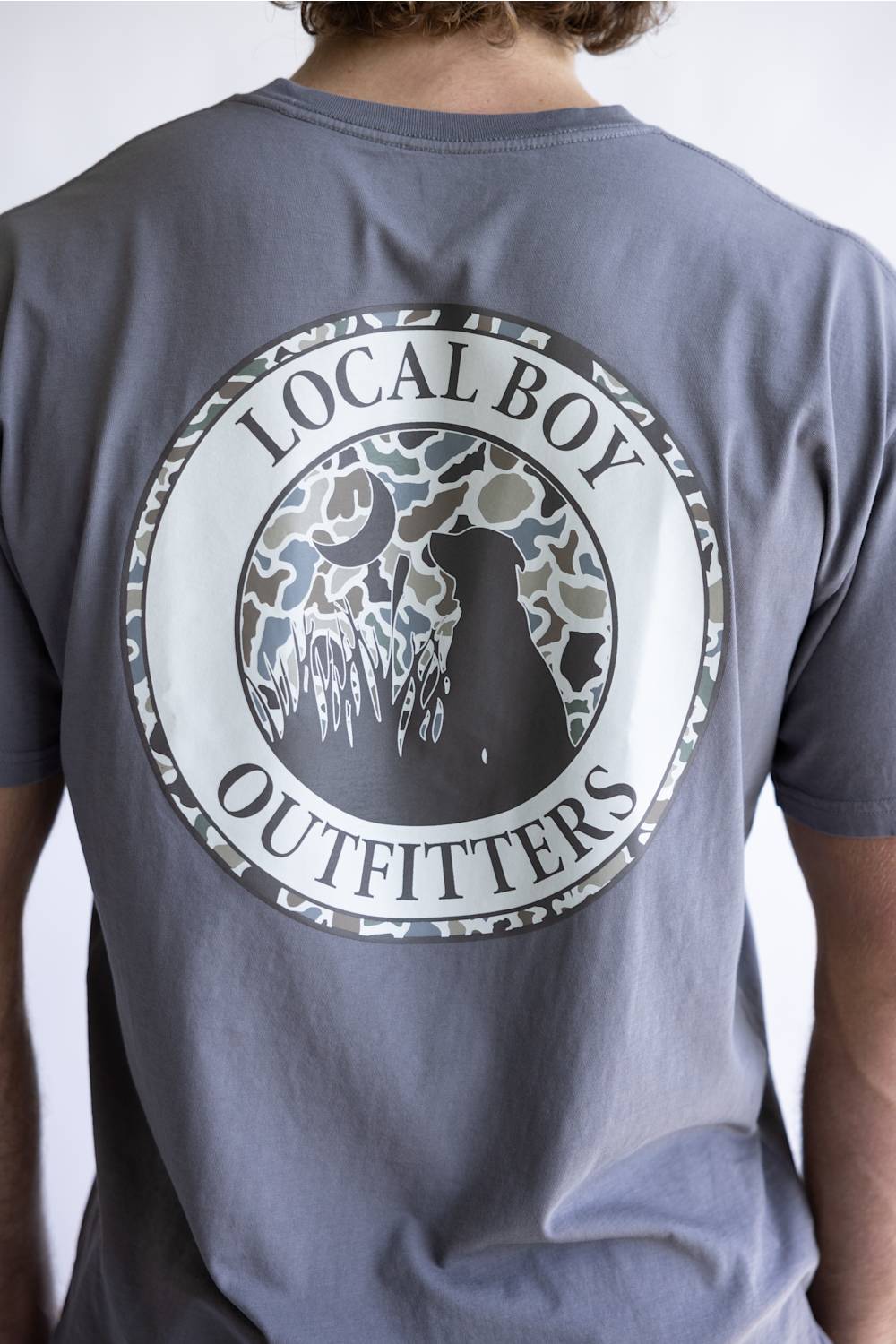 Local Boy LCF Circle T-Shirt for Men in Gray