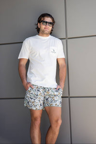 Local Boy Bluff Plate T-Shirt for Men in White