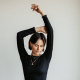 NikiBiki Long Sleeve Ribbed Brami for Women in Black