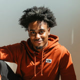 North Face Heritage Patch Hoodie for Men in Brown