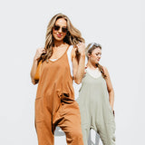Outer Pocket Onesie for Women in Brown