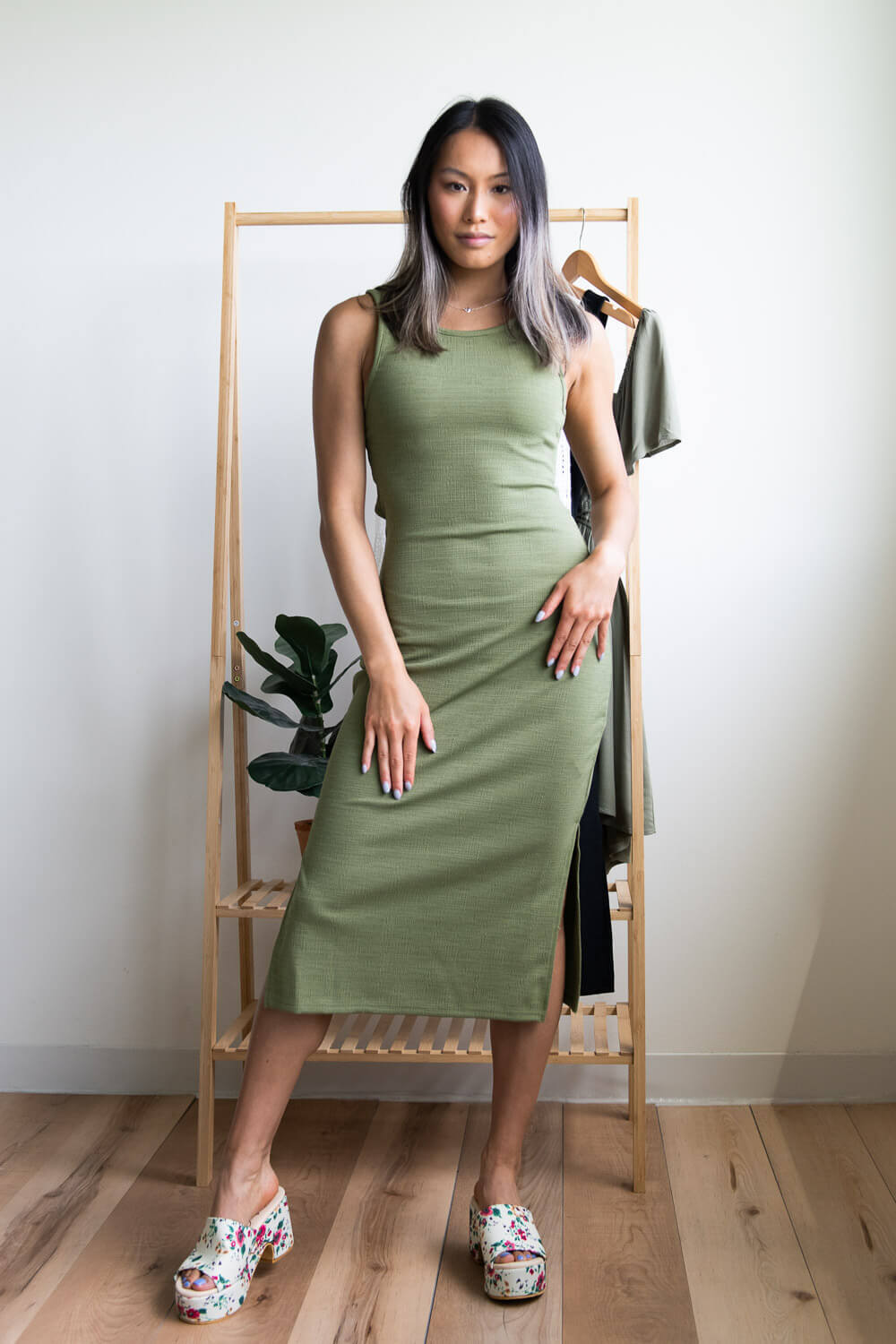 Roxy Good Keepsake Strappy Midi Dress for Women in Green