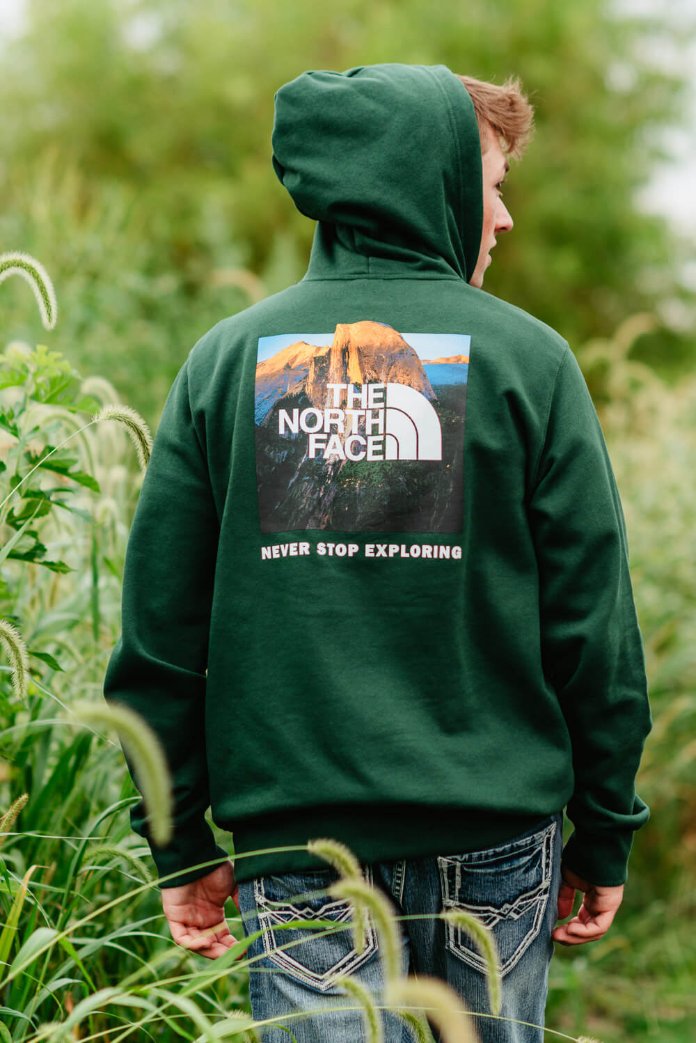 The North Face Box NSE Pullover Hoodie for Men in Green | NF0A7UNS-I0P ...