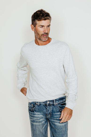 Weatherproof Vintage Long Sleeve Jersey Henley Shirt for Men in Oatmeal White