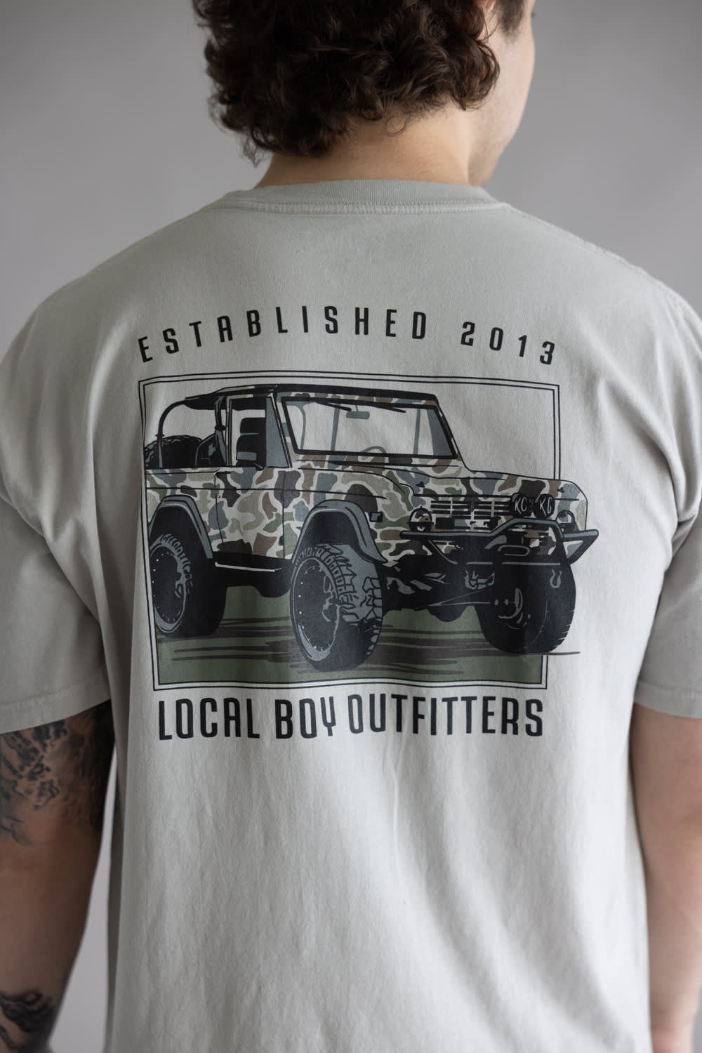 Local Boy Bronco T-Shirt for Men in Silver | L1000749-SIL-SILVER
