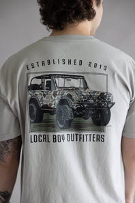 Local Boy Bronco T-Shirt for Men in Silver