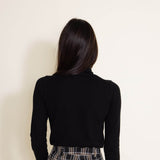 Love Tree Lightweight Turtleneck Sweater for Women in Black