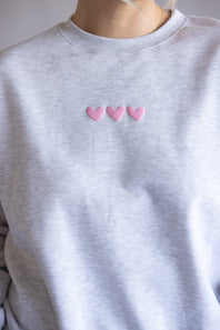 Love You Like A Summer Sunset Crewneck for Women in Ice Grey