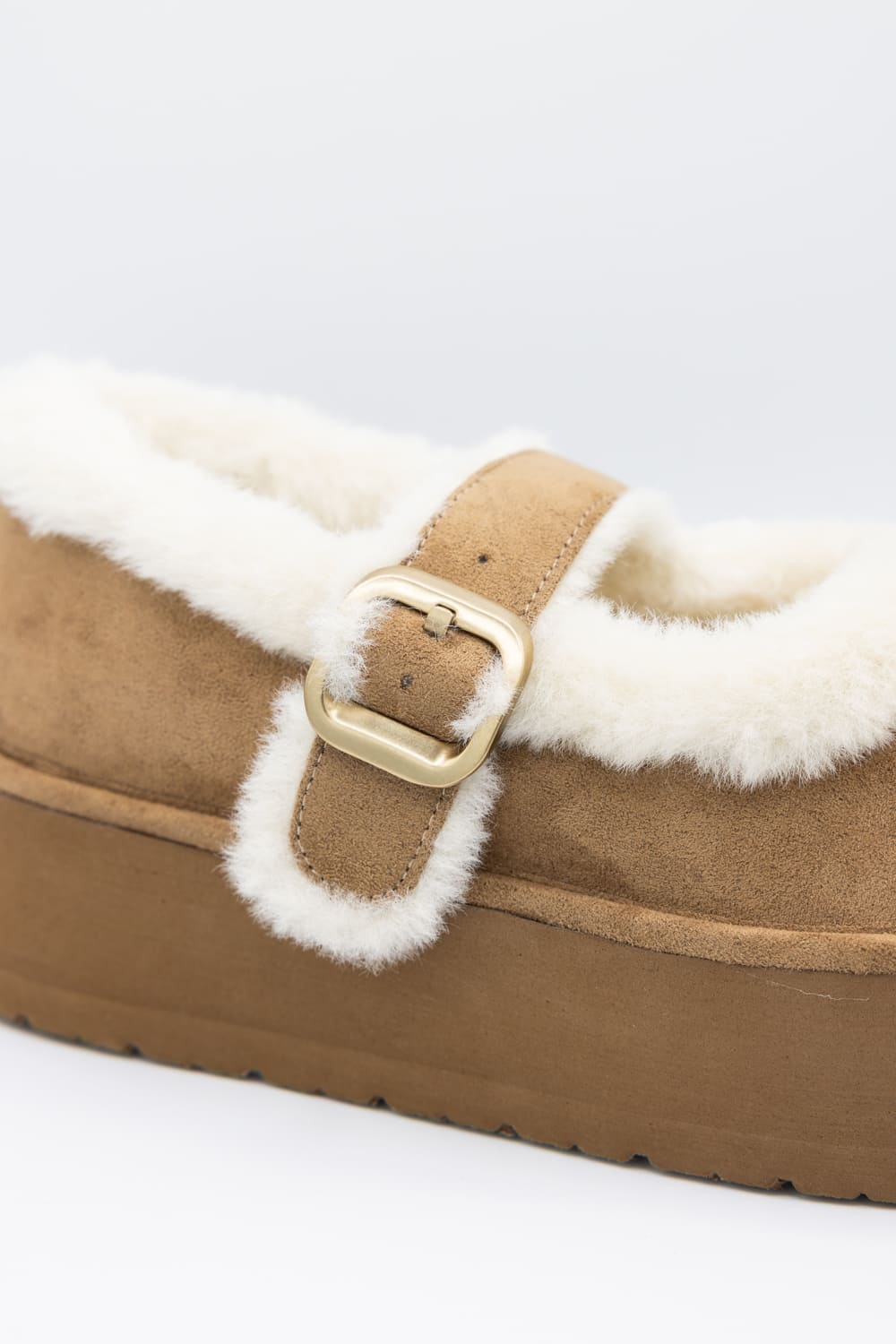 Madden Girl Platform Elena Mary Jane Slipper for Women in Latte