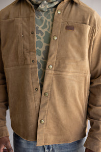 Marsh Wear Delano Cord Shacket for Men in Malt Ball