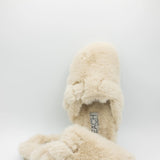Beach by Matisse Portland Fuzzy Slippers for Women in Natural