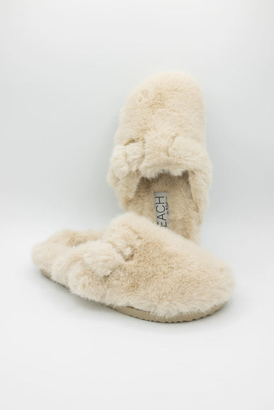 Beach by Matisse Portland Fuzzy Slippers for Women in Natural