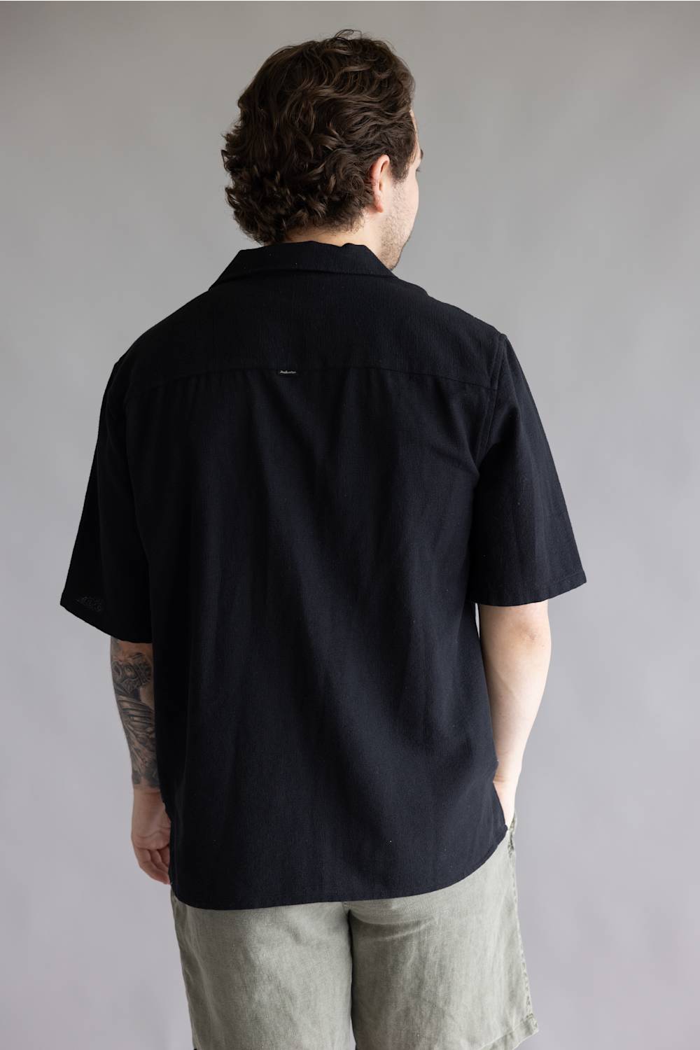 Industrie Marbella Button Up Shirt for Men in Black