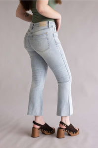 Judy Blue Mid Rise Kick Flare Jeans for Women