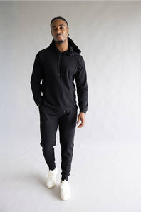 1897 Active Diamond Weave Hoodie Black 