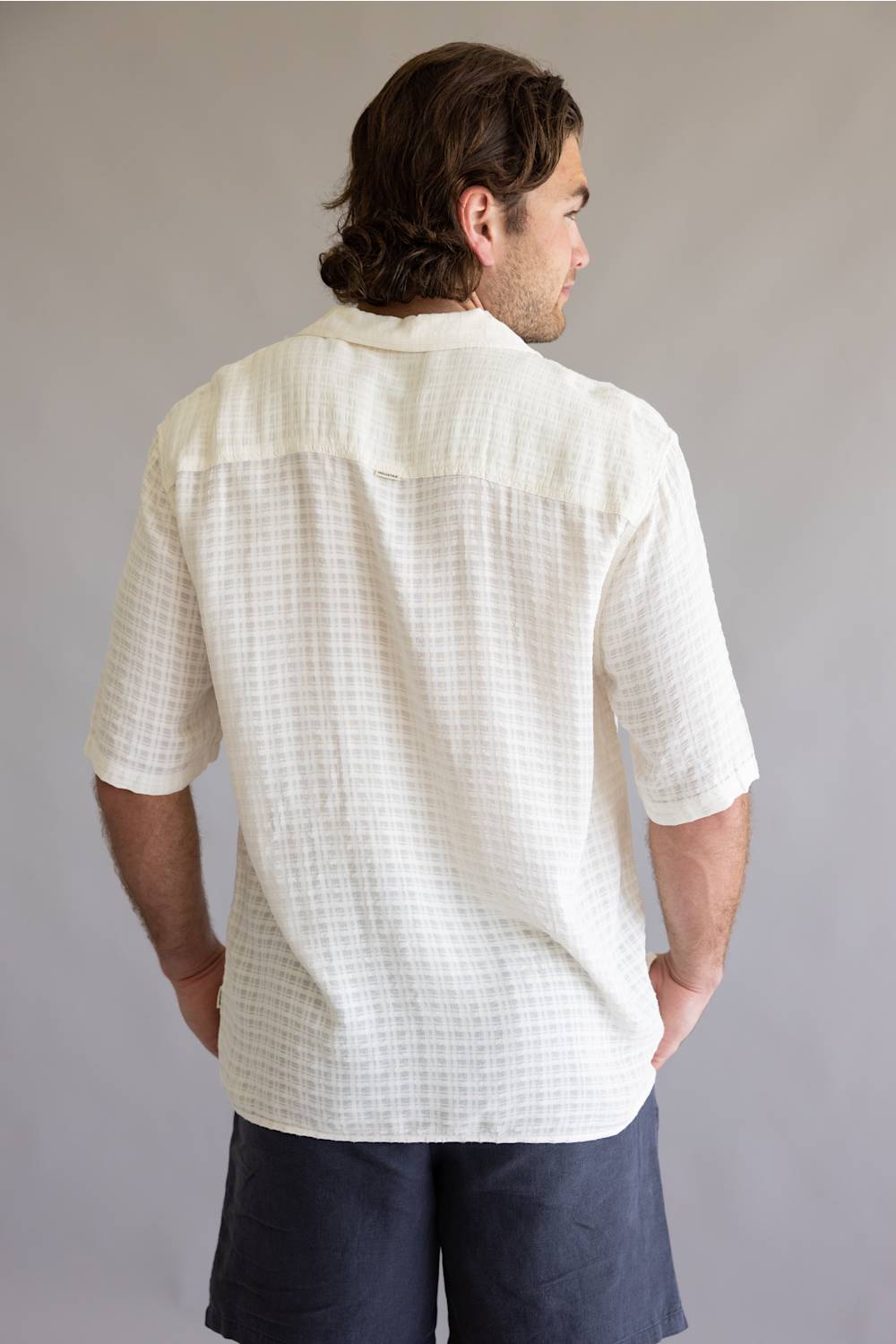 Siracusa Button Up Shirt for Men in Egg Shell