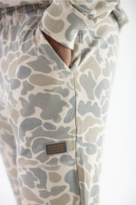 men in camo jogger