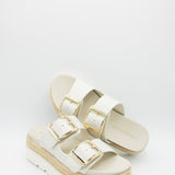 Madden Girl Mythical 2 Band Platform Sandal for Women in Bone