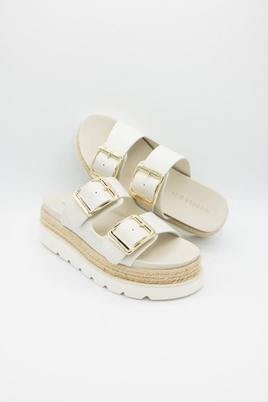 Madden Girl Mythical 2 Band Platform Sandal for Women in Bone