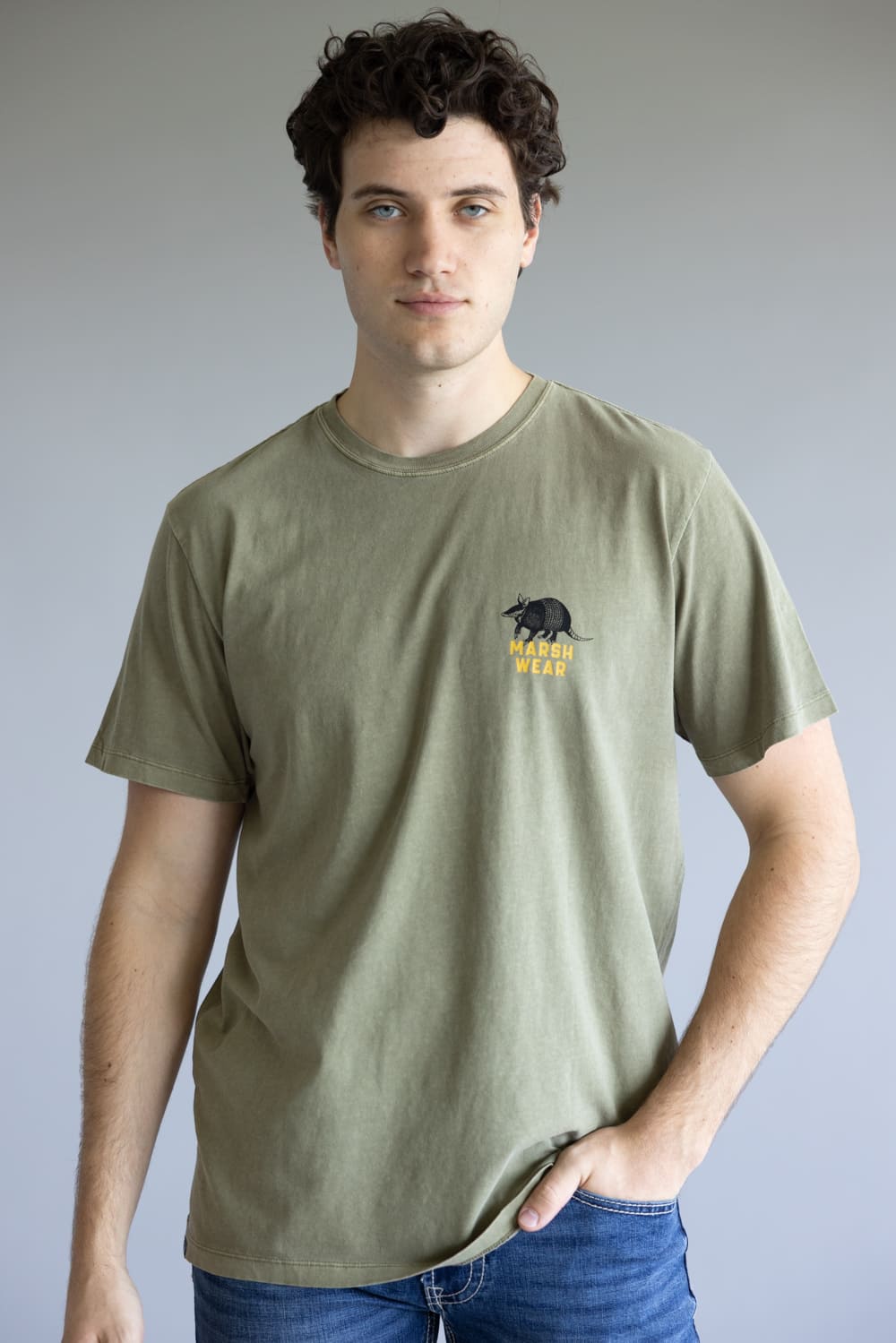 Marsh Wear Ain’t From Around Here T-Shirt for Men in Vintage Moss