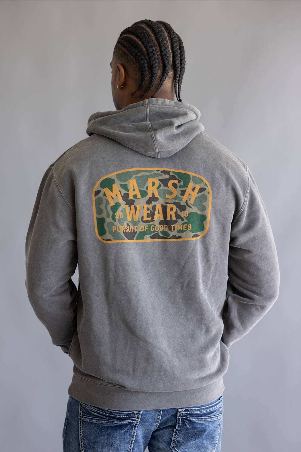 Marsh Wear Alton Camo Hoodie for Men in Black