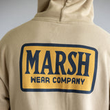 Marsh Wear Badge Hoodie for Men in Sandstone