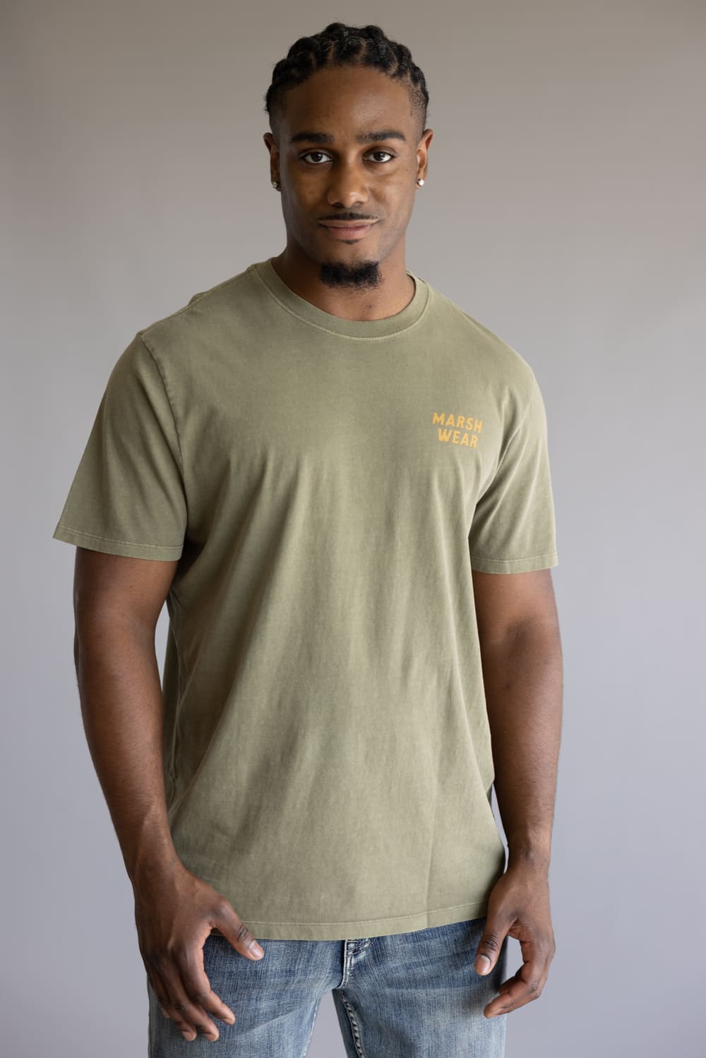 Marsh Wear Heritage Pointer T-Shirt for Men in Vintage Moss