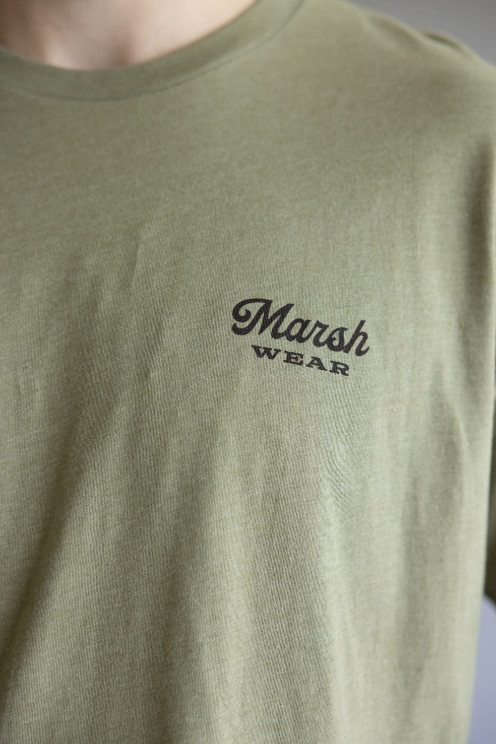 Marsh Wear Paddling Duck T-Shirt for Men in Green Heather
