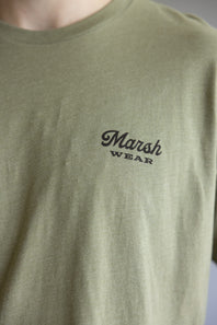 Marsh Wear Paddling Duck T-Shirt for Men in Green Heather