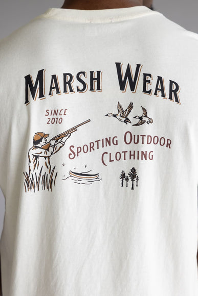 Marsh Wear Sportsman T-Shirt for Men in Vintage White