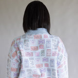 Matchbook High Neck Sweatshirt for Women in Blue