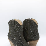 Matisse Harlow Rhinestone Cowboy Booties for Women in Smoke Black