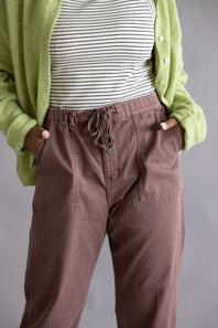 Mica Cropped Jogger Pants for Women in Cocoa
