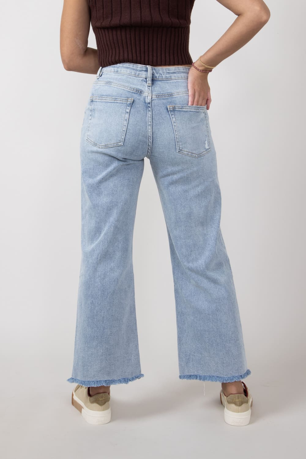 Mica High Wash Clean Wide Leg Jeans for Women