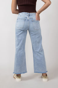 Mica High Wash Clean Wide Leg Jeans for Women