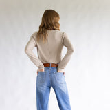 Mica High-Rise Medium Wash Clean Wide Leg Jeans for Women