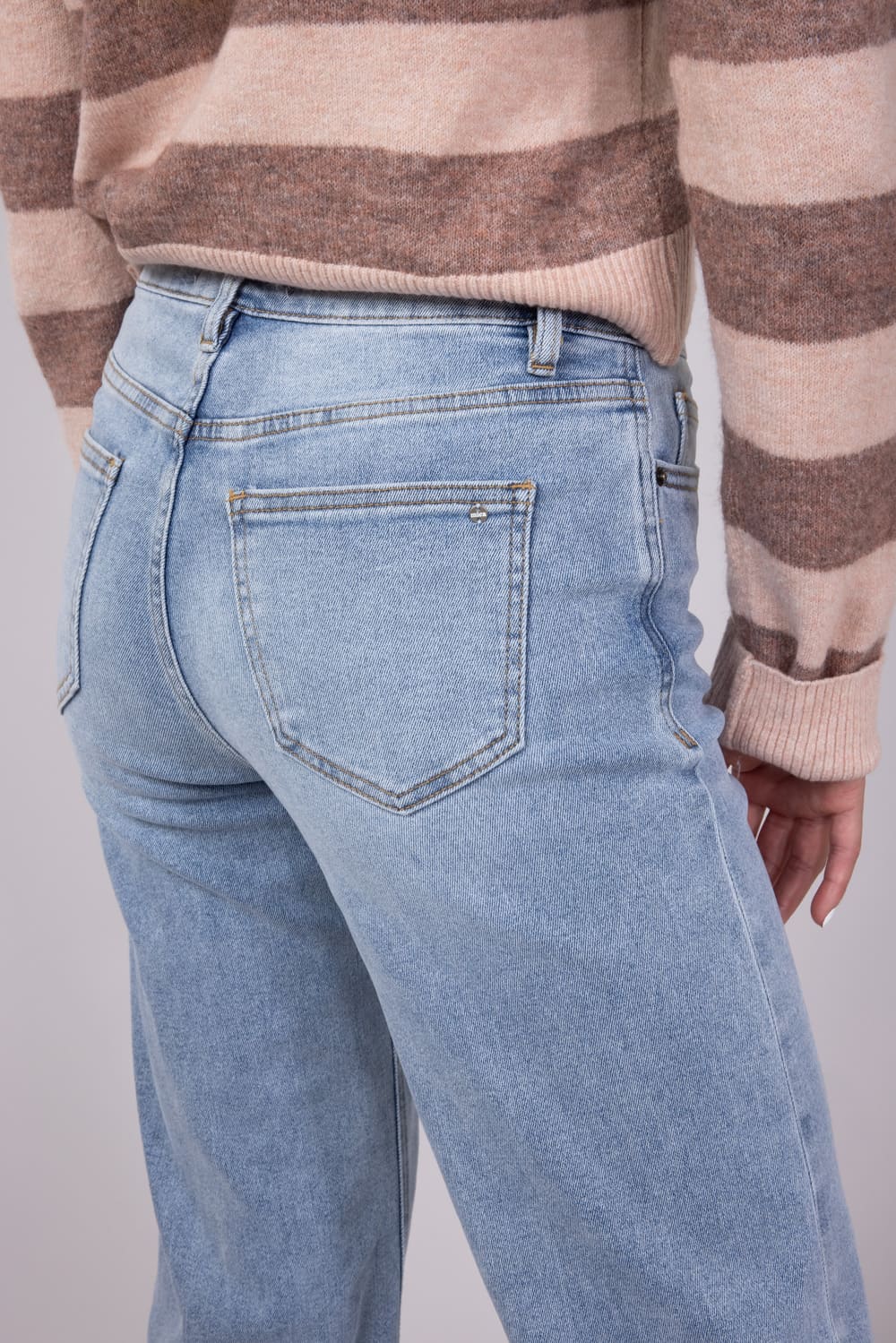 Mica High Rise Wide Leg Raw Hem Jeans for Women