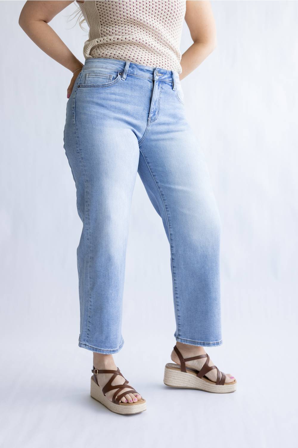 Mica Mid Rise Straight Jeans for Women