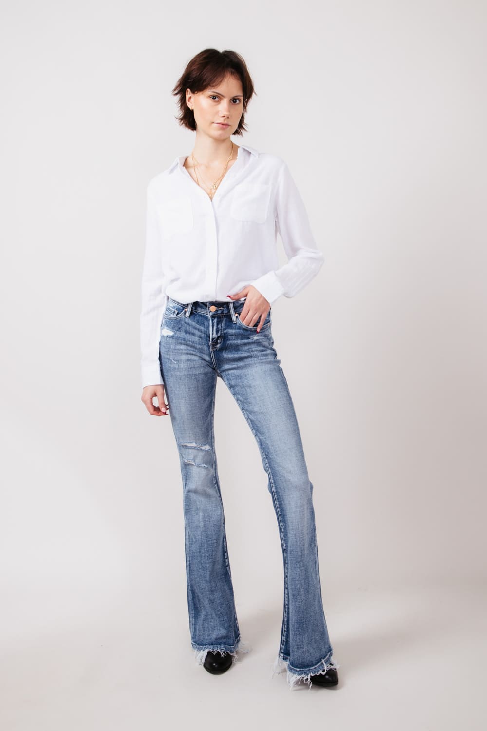 Mica Mid Rise Super Flare Jeans for Women | MDP-F3124M – Glik's