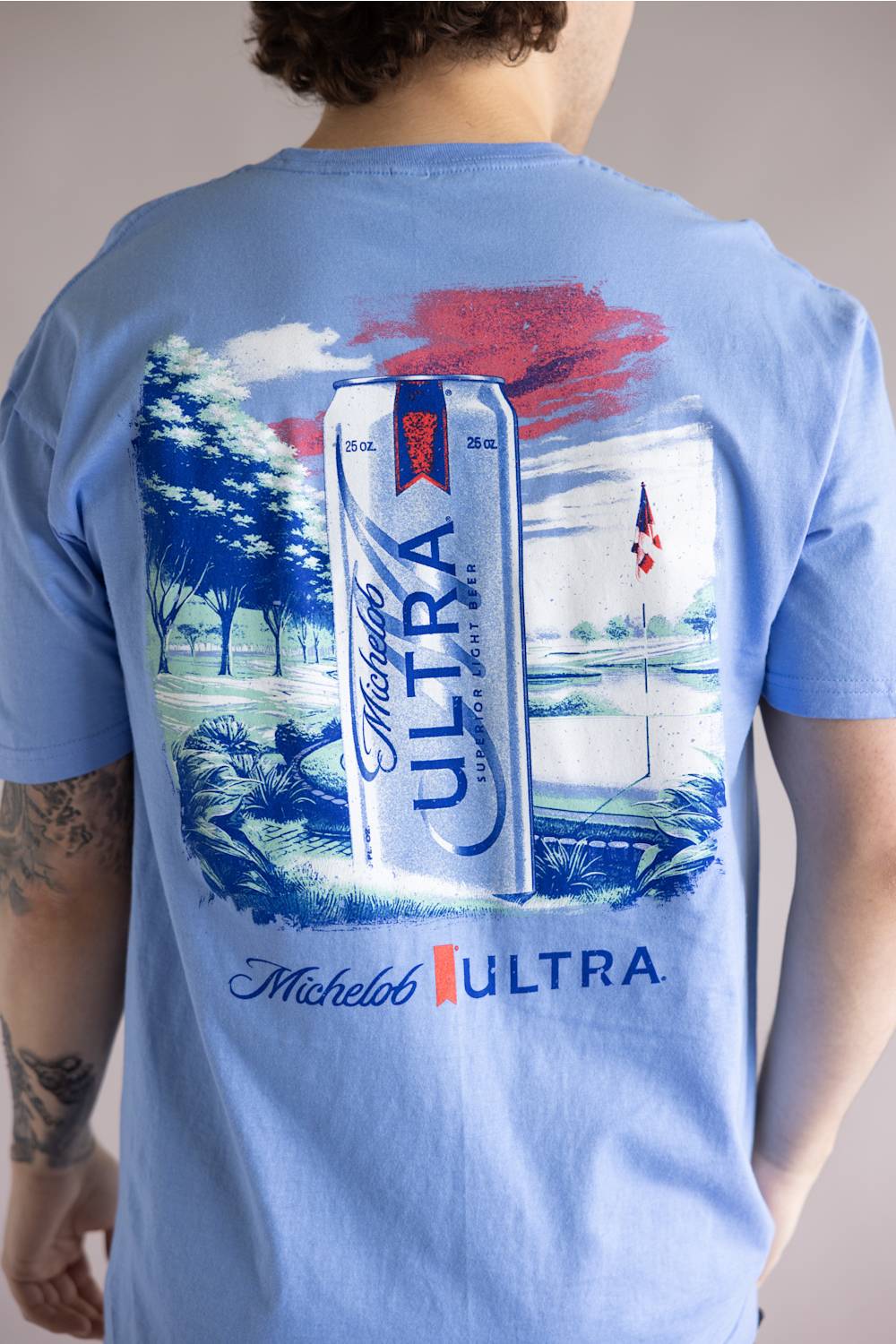Michelob Ultra First Round T-Shirt for Men in Carolina Blue
