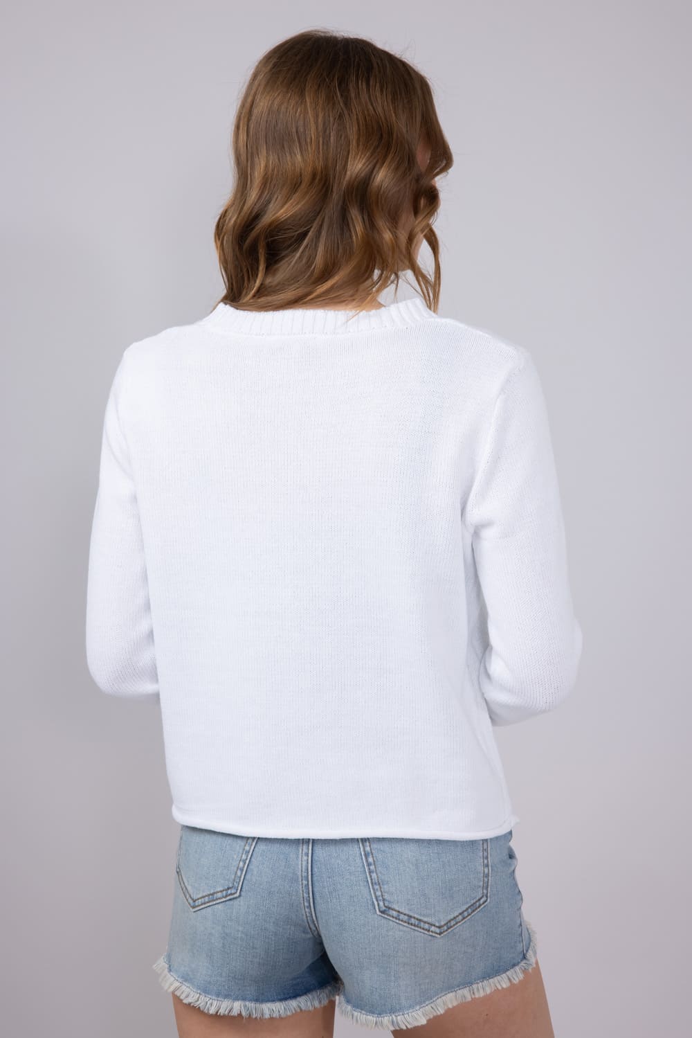 Miracle Anchor Lightweight Sweater for Women in Ivory | F2112