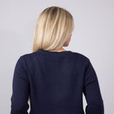 Miracle Anchor Lightweight Sweater for Women in Navy
