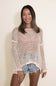 Miracle Clothing Crochet Sweater for Women in Beige | F118-BEIGE