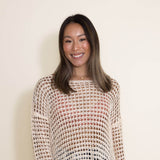 Miracle Clothing Crochet Sweater for Women in Beige | F118-BEIGE