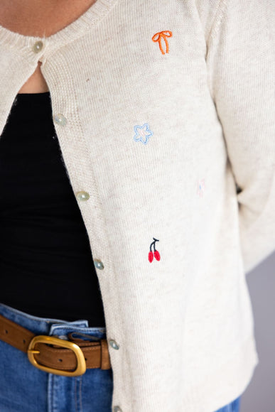 Miracle Embroidered Details Cardigan for Women in Cream