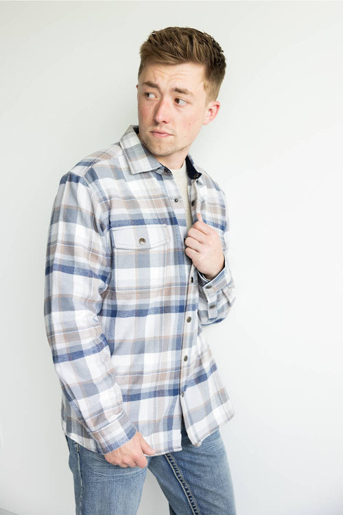North River Twill Shacket for Men in Cloudburst | NRM8078-CLOUDBURST