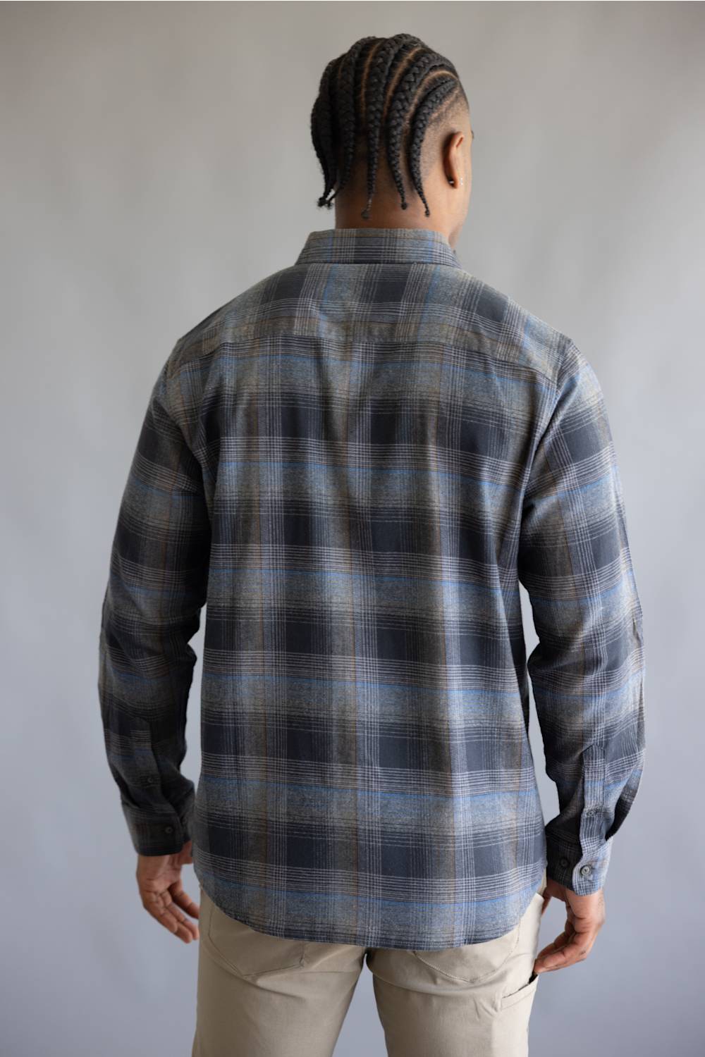 North River Brushed Cotton Shirt for Men in Cloudburst